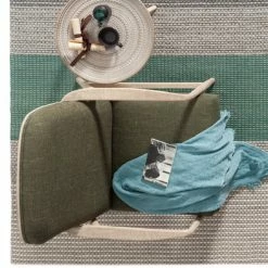 Staunton And Henry Grey And Turquoise Chunky Weave Rug