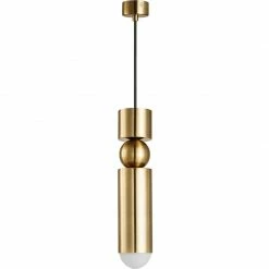 Staunton And Henry Retro Modern Brass Pendant Light