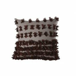 Staunton And Henry Home Accessories Frilly Cream And White Throw Cushion