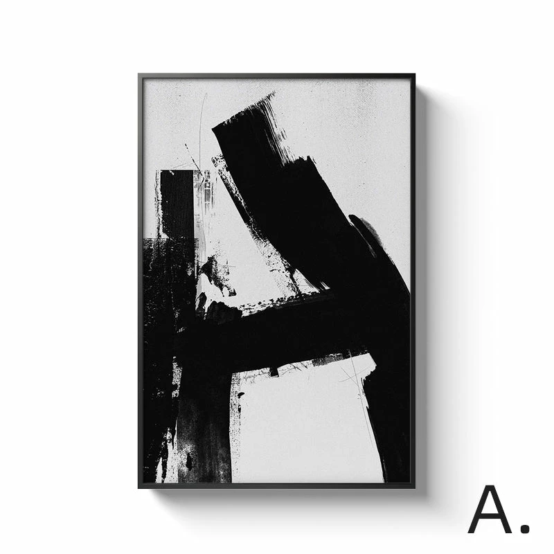 Staunton And Henry Black And White Alphabet Wall Art With Frame