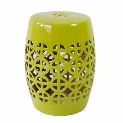 Staunton And Henry Lime Green Ceramic Chinese Drum Stool Furniture