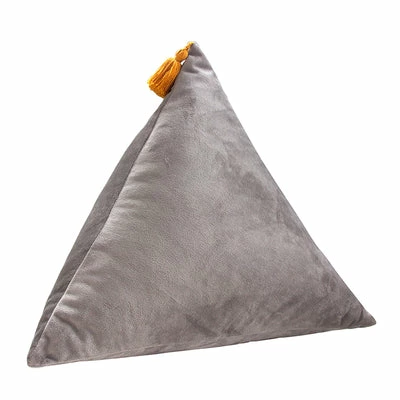 Staunton And Henry 3D Velvet Triangle Throw Cushion Home Accessories