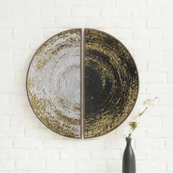 Staunton And Henry Wall Decor Modern Round Black And Gold Framed Wall Art