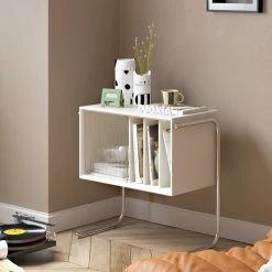 Staunton And Henry Furniture Nico Floating Shelf Side Table Cabinet
