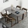 Staunton And Henry Furniture Gray Sintered Stone Top Dining Table