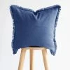 Staunton And Henry Hazel Fringed Edge Flax Linen Cushion Home Accessories