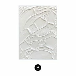 Staunton And Henry Wall Decor Modern Abstract White Oil Painting