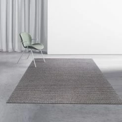 Staunton And Henry Naya Light Grey Chunky Weave Wool Rug Rugs