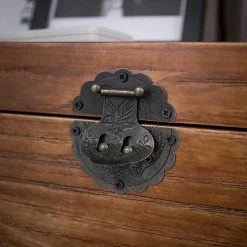 Staunton And Henry Furniture Vintage Style Wood & Steel Console Table Chest