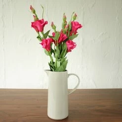 Staunton And Henry Home Accessories Pink Lisianthus Flowers - Set Of 3 Stems