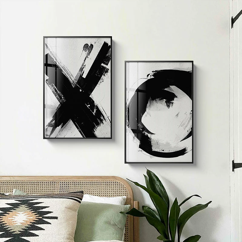 Staunton And Henry Black And White Alphabet Wall Art With Frame