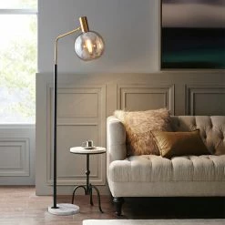 Staunton And Henry Orbit Glass Shade Floor Lamp Lighting