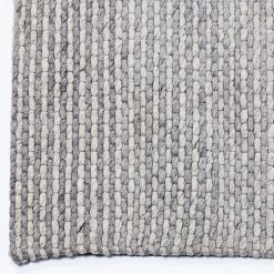 Staunton And Henry Naya Light Grey Chunky Weave Wool Rug Rugs