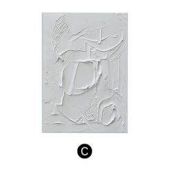 Staunton And Henry Wall Decor Modern Abstract White Oil Painting