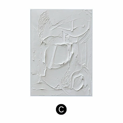 Staunton And Henry Wall Decor Modern Abstract White Oil Painting