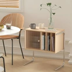 Staunton And Henry Furniture Nico Floating Shelf Side Table Cabinet