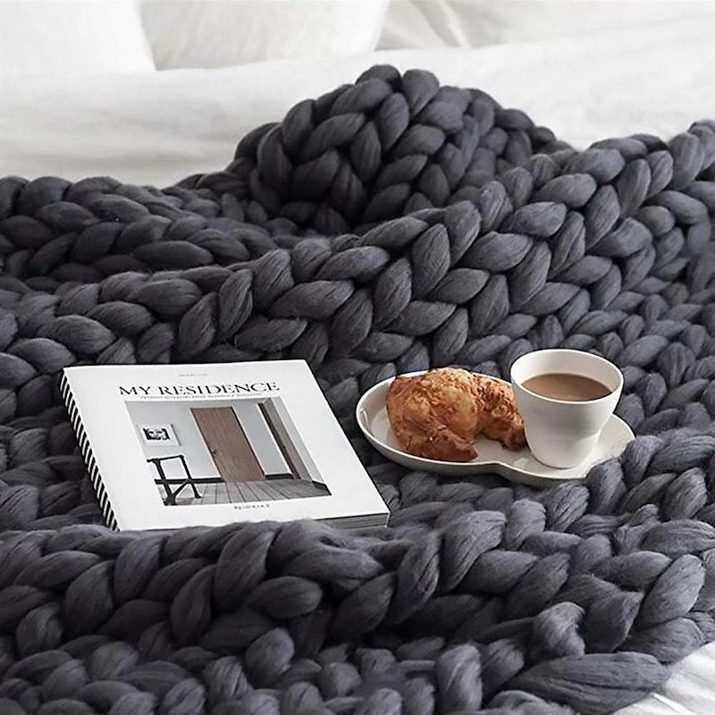 Staunton And Henry Chunky Knit Throw Blanket Home Accessories