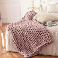 Staunton And Henry Chunky Knit Throw Blanket Home Accessories