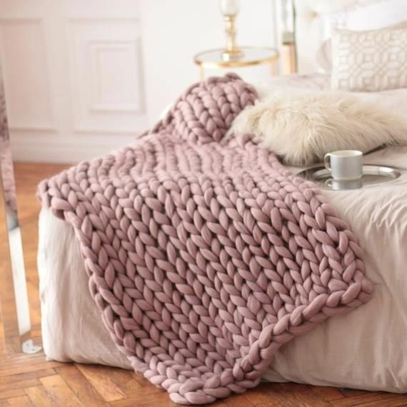 Staunton And Henry Chunky Knit Throw Blanket Home Accessories