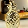 Staunton And Henry Home Accessories Ceramic Gold Pineapple Container