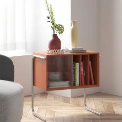 Staunton And Henry Furniture Nico Floating Shelf Side Table Cabinet