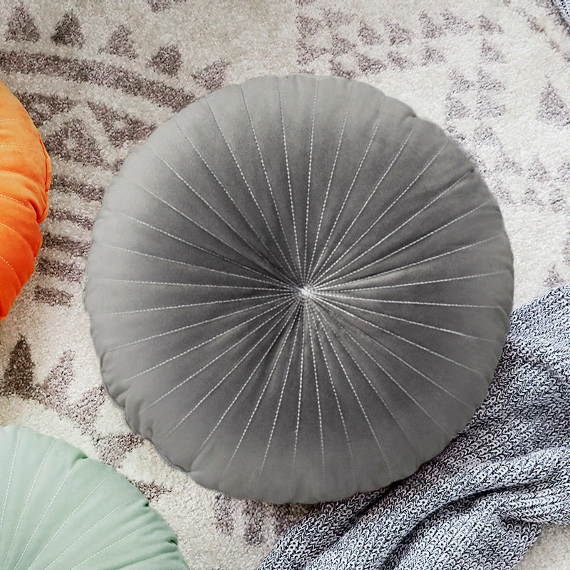 Staunton And Henry Georgian Round Velvet Throw Cushion