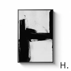 Staunton And Henry Black And White Alphabet Wall Art With Frame