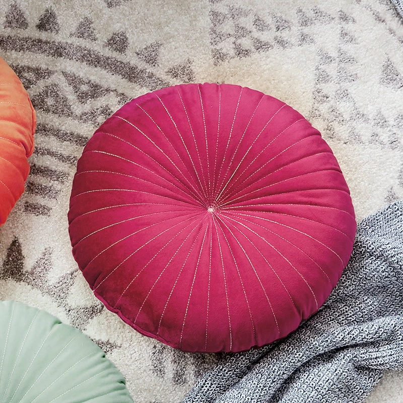 Staunton And Henry Georgian Round Velvet Throw Cushion