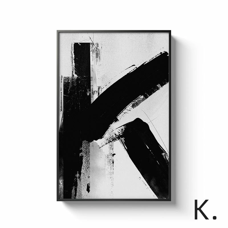 Staunton And Henry Black And White Alphabet Wall Art With Frame