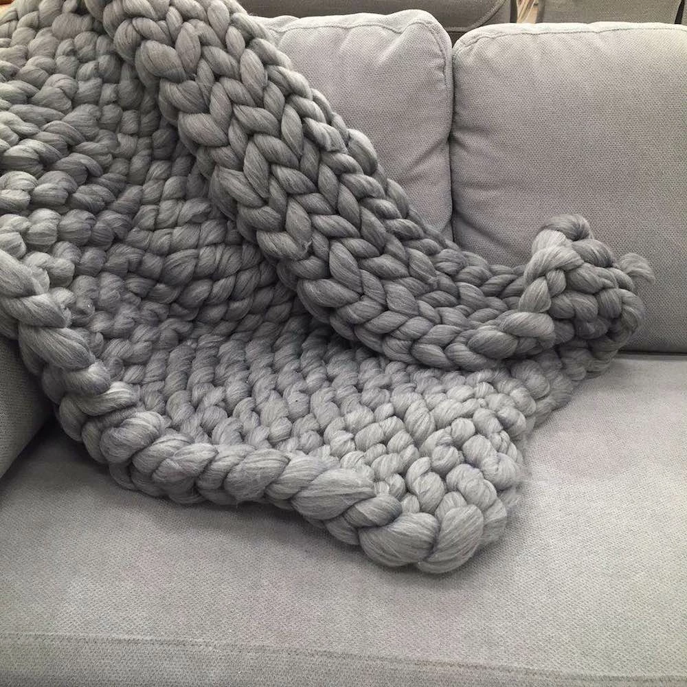Staunton And Henry Chunky Knit Throw Blanket Home Accessories