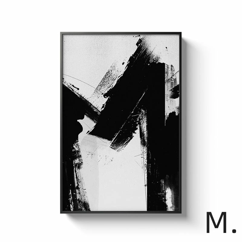Staunton And Henry Black And White Alphabet Wall Art With Frame