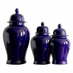 Staunton And Henry Blue Ceramic Chinese Urn