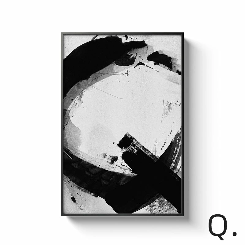 Staunton And Henry Black And White Alphabet Wall Art With Frame