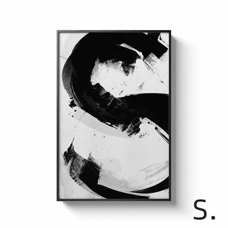 Staunton And Henry Black And White Alphabet Wall Art With Frame