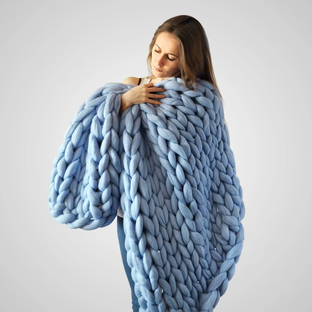 Staunton And Henry Chunky Knit Throw Blanket Home Accessories