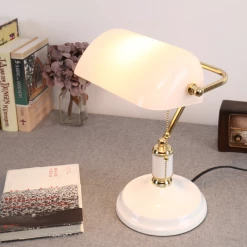 Staunton And Henry Vintage Bankers Lamp In Green Lighting