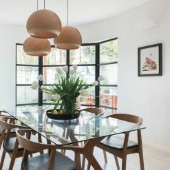 Staunton And Henry Studio Vayehi Wind Wood Veneer Ceiling Light