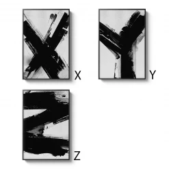 Staunton And Henry Black And White Alphabet Wall Art With Frame